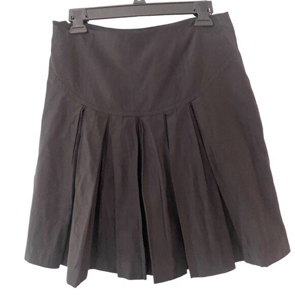 A/X Armani Exchange Pleated Flared Ruffled Lined Black Party Skirt Size 4 Mini - Picture 6 of 9